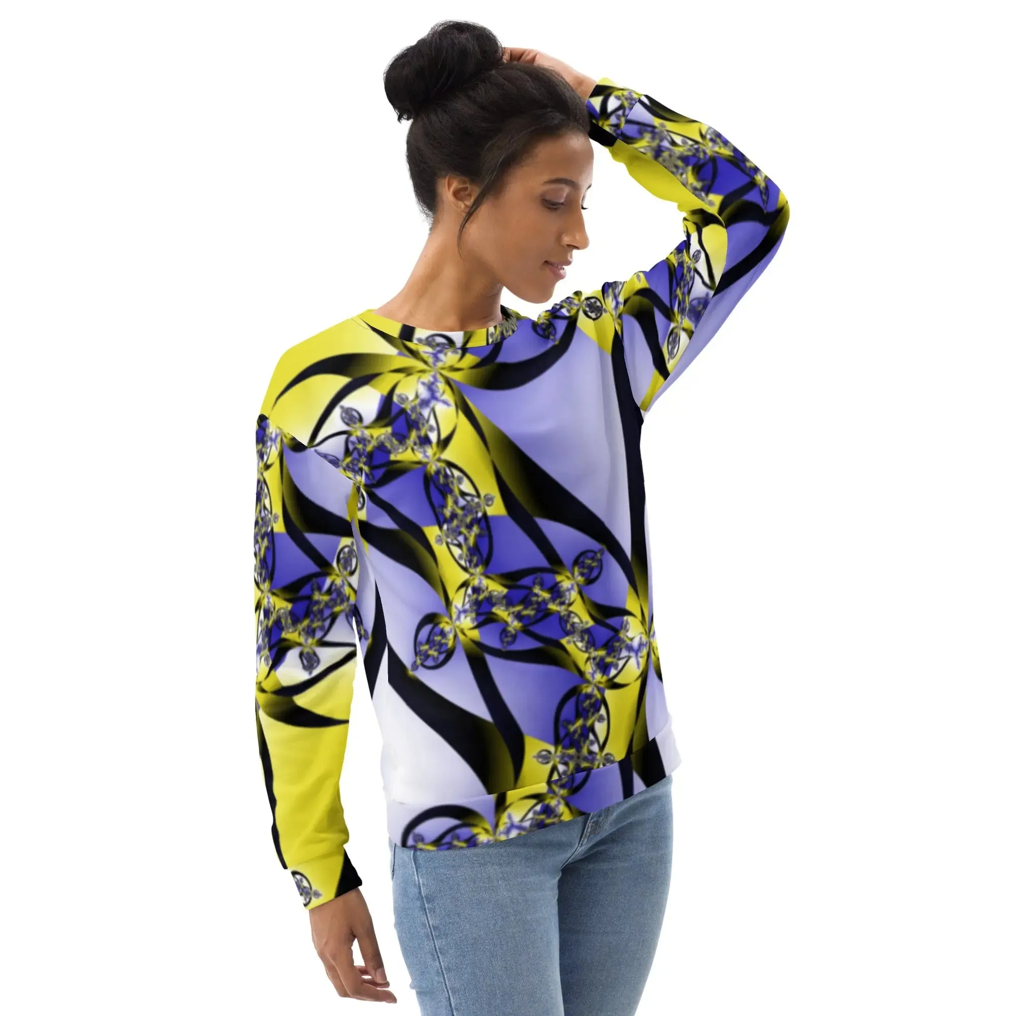 "Citrine Migration" Collection - Colorful Fractal Sweatshirt