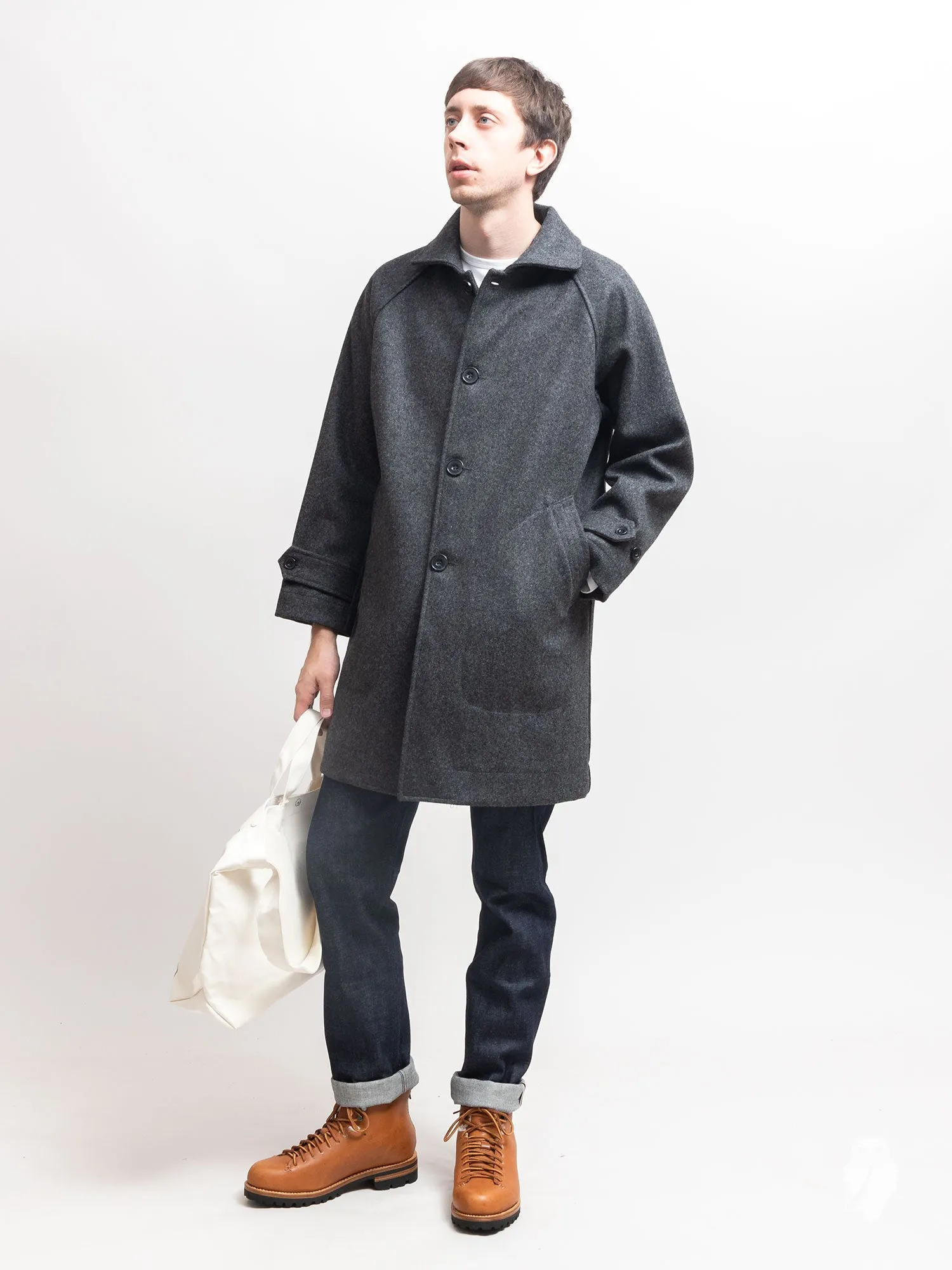 "Utile" Wool Jacket in Grey