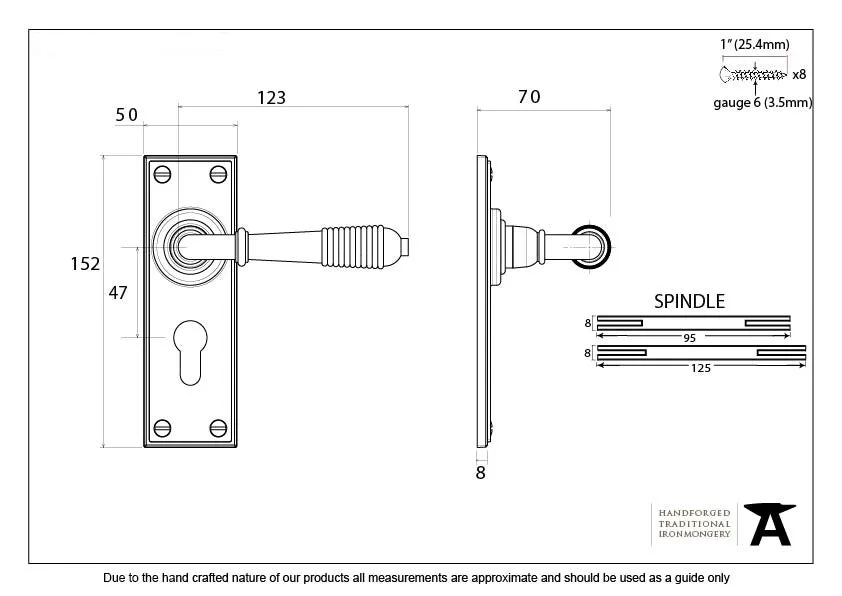 Reeded Lever on Plate