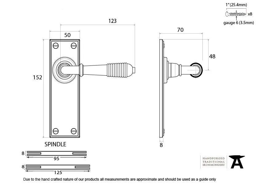 Reeded Lever on Plate