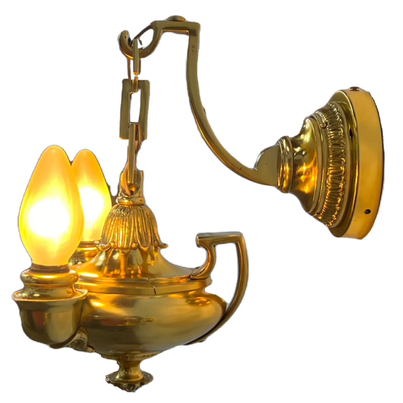 Solid Brass Sconces by Horn and Brannen circa 1912 #2431