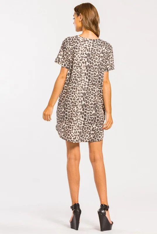 Stay Wild Leopard Waffle Knit Dress