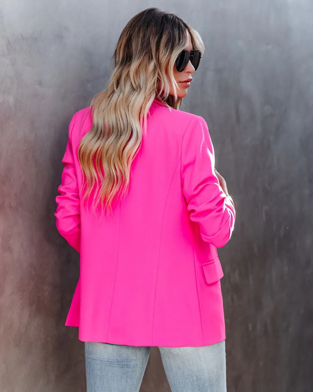 TastyHottie - Boss Up Pocketed Blazer - Ultra Pink