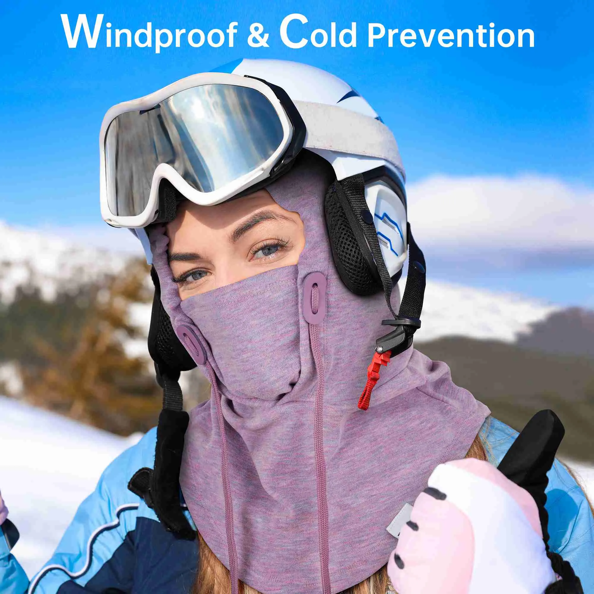 TopAcsy Ski Balaclava - Warm, Windproof Fleece Face Mask & Neck Warmer for Men & Women