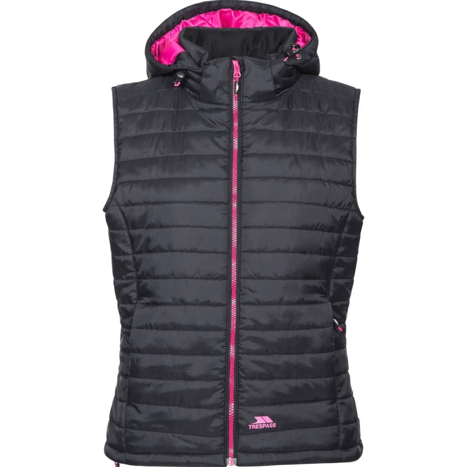 Trespass L Black Aretha Womens Hooded Padded Gilet