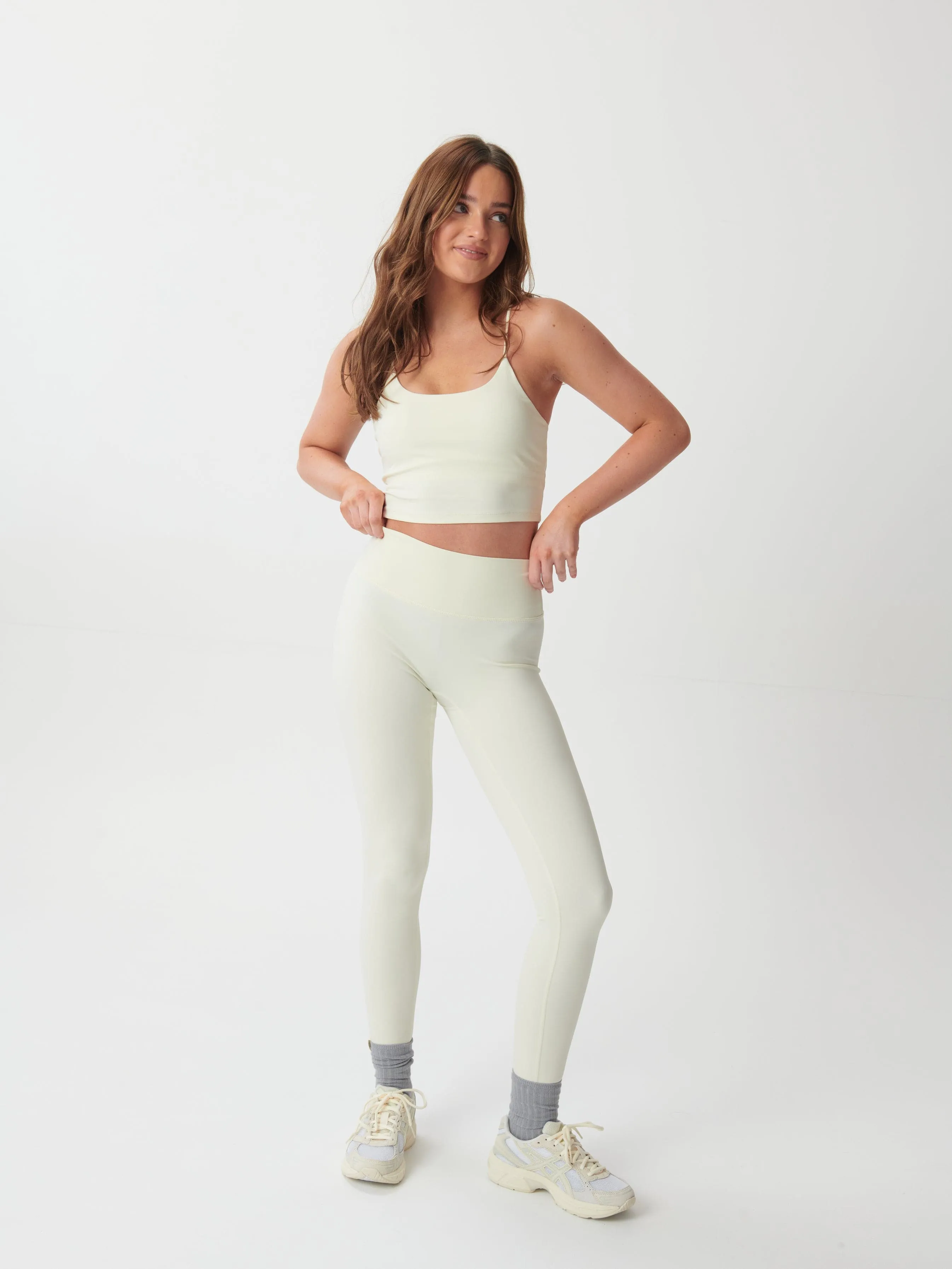 Ultra-Soft High-Waisted Leggings - Blanc