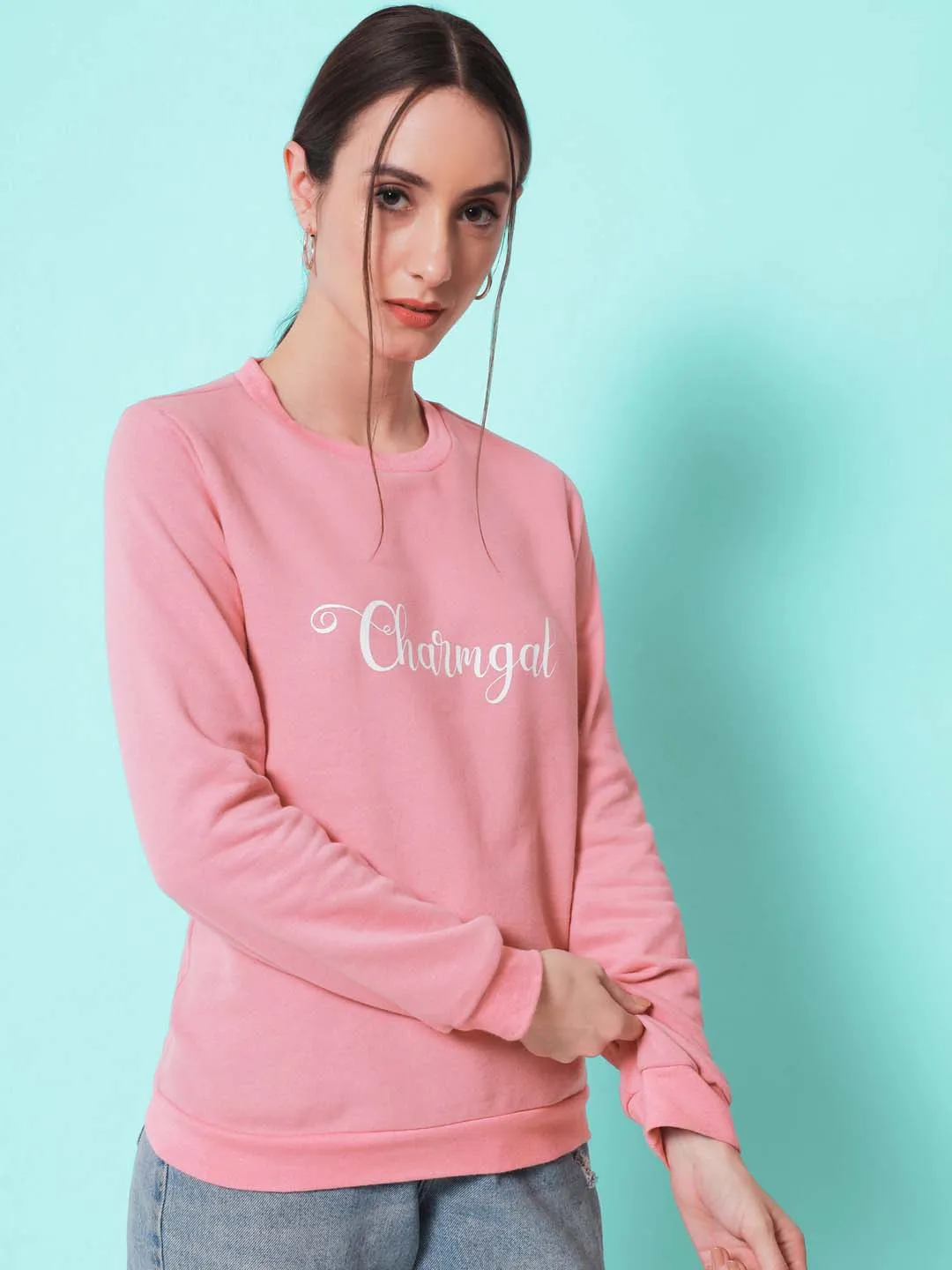 Women Pink Sweatshirt