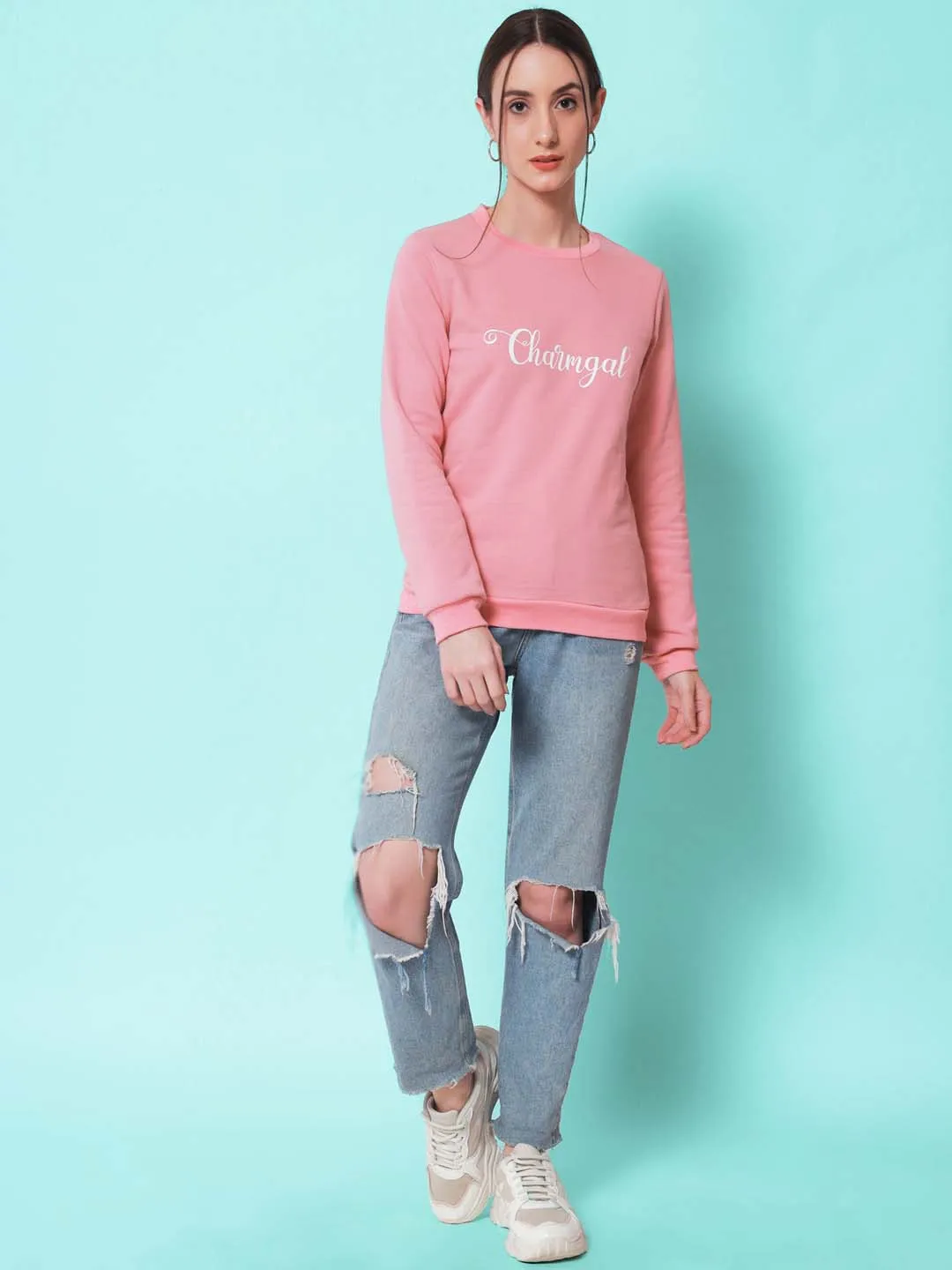 Women Pink Sweatshirt