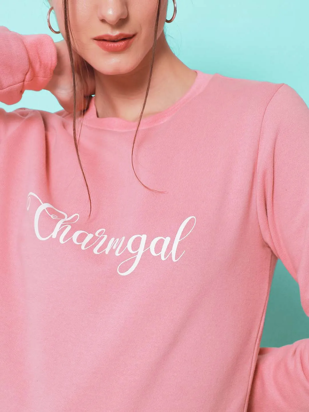 Women Pink Sweatshirt