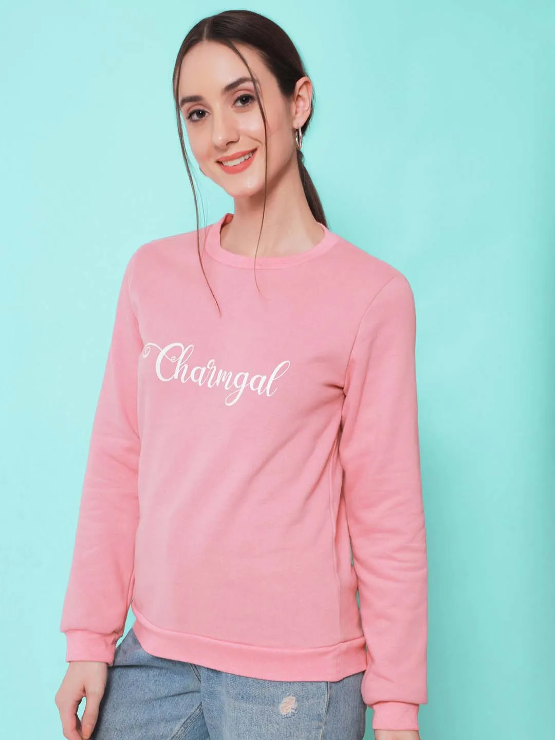 Women Pink Sweatshirt