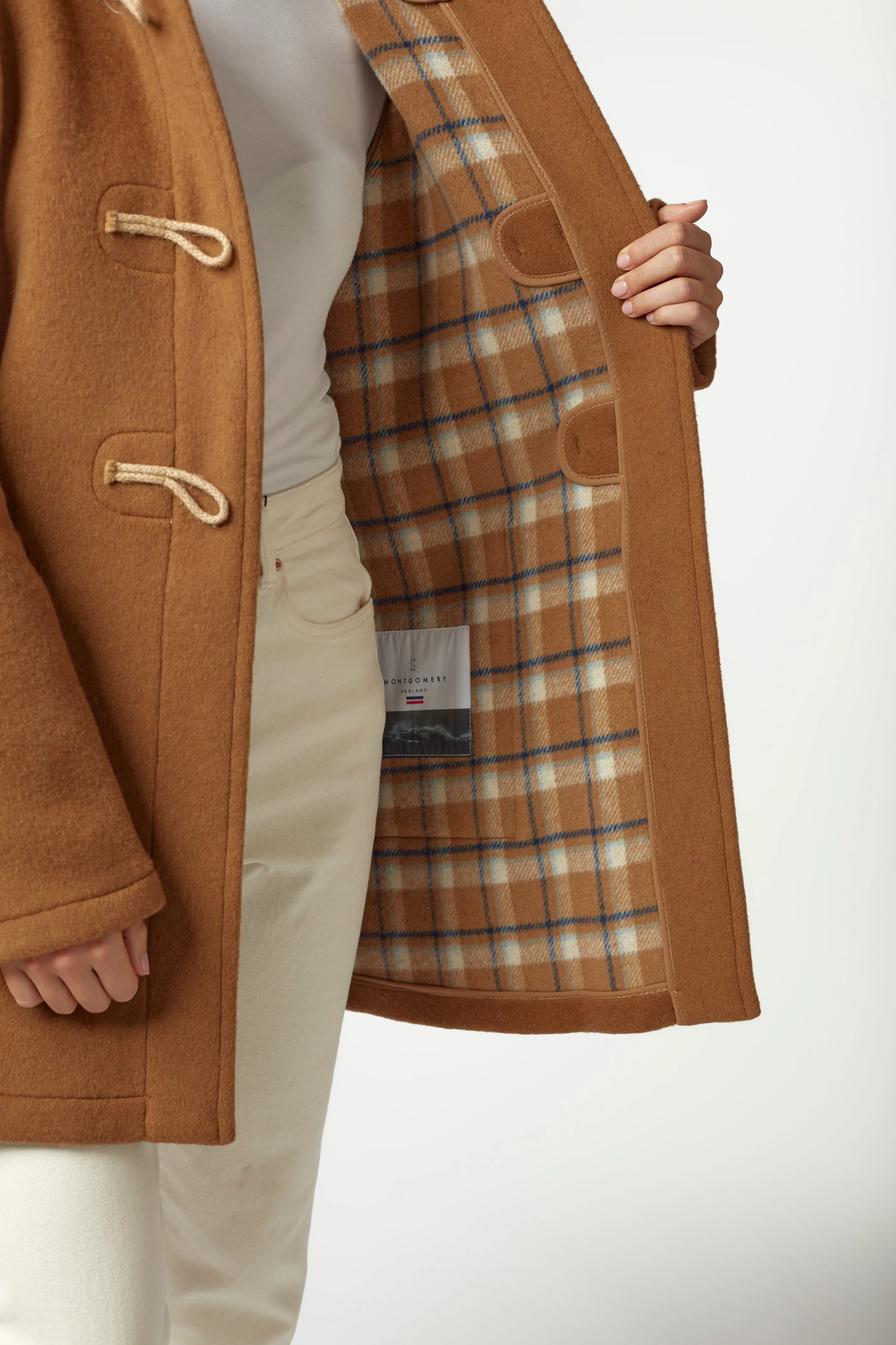 Women's Abberley Simple Fit Duffle Coat With Wooden Toggles - Camel