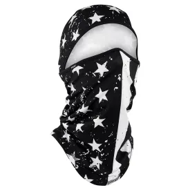 ZAN Headgear Convertible Balaclava Sportflex® UPF50 _Black/White Flag